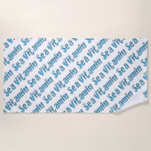 ビタミン海おもしろいタイポグラフィ海ビーチタオル ビーチタオル (正面)