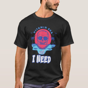 ビタミン海すべて私が必要スケルトンサンセットビーチ Tシャツ