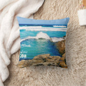 ビタミン海の波 クッション (ブランケット)