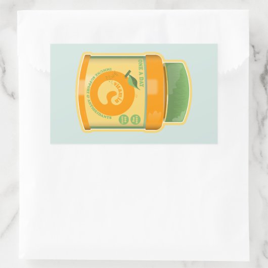 ビタミンCウェルネス 長方形シール (バッグ)