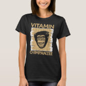 ビタミンChimpanzee Chimp Monkey Ape Chimpanzee Tシャツ (正面)