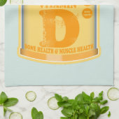 ビタミンDカプセルの健康と幸福 キッチンタオル (折り畳み)