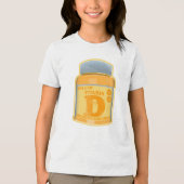 ビタミンDカプセルの健康と幸福 トライブレンドＴシャツ (正面)