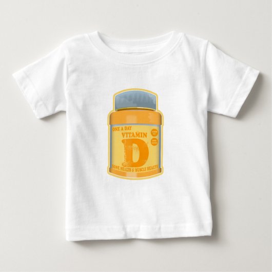 ビタミンDカプセルの健康と幸福 ベビーTシャツ (正面)
