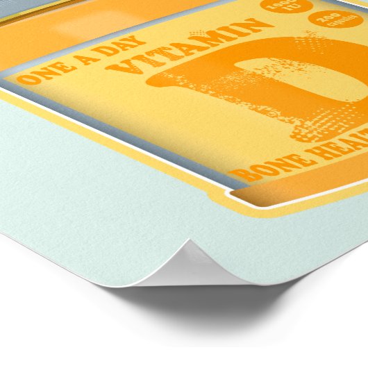 ビタミンDカプセルの健康と幸福 ポスター (角)