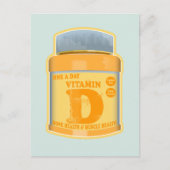 ビタミンDカプセルの健康と幸福 ポストカード (正面)