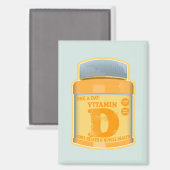 ビタミンDカプセルの健康と幸福 マグネット (正面/裏面)