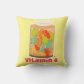 ビタミンGミープルボードゲームグミアートおもしろい クッション (裏面)