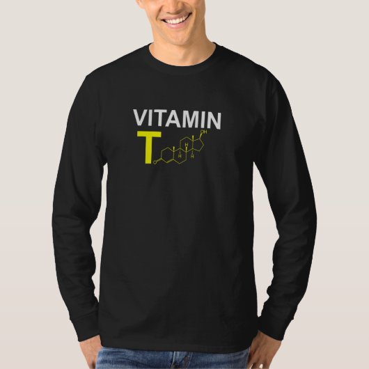 ビタミンTテストステロンボディビル重量挙げ Tシャツ (正面)