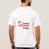 ビタミンuが必要です tシャツ (裏面)