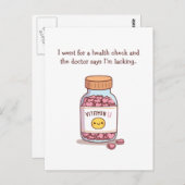 ビタミンUのバレンティおもしろいンの日が欠けている ポストカード (正面/裏面)