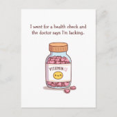 ビタミンUのバレンティおもしろいンの日が欠けている ポストカード (正面)