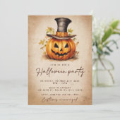 ビタージカボチャグランジハローウィンパーティ招待 招待状 (スタンド正面)