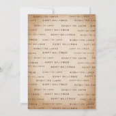 ビタージカボチャグランジハローウィンパーティ招待 招待状 (裏面)