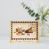 ビタージトルコ子供たち幸せな感謝祭の日の挨拶 シーズンポストカード (スタンド正面)