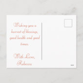 ビタージトルコ子供たち幸せな感謝祭の日の挨拶 シーズンポストカード (裏面)