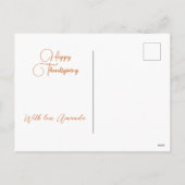 ビタージトルコ感謝祭ひまわり挨拶 シーズンポストカード (裏面)