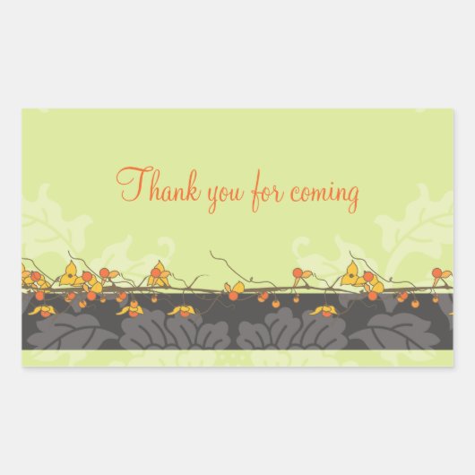 ビタースイートシャワーメッセージカード 長方形シール (正面)