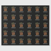 ビターチョコレートキャンディおもしろいプンダークBG ラッピングペーパー (フラット)