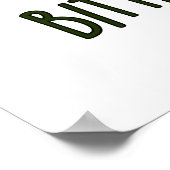 ビターチョコレートキャンディおもしろいープン ポスター (角)