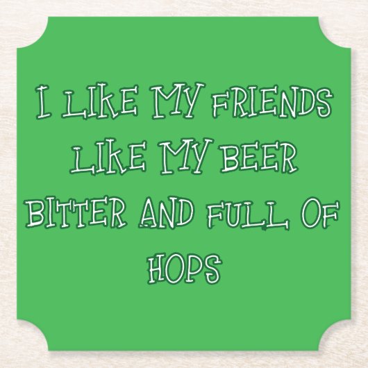 ビタービールが欲しい ペーパーコースター (正面)