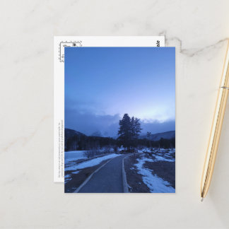 ビターブルーマウンテンウィンターハイキングポストカード ポストカード