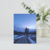 ビターブルーマウンテンウィンターハイキングポストカード ポストカード (スタンド正面)