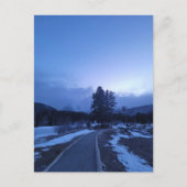 ビターブルーマウンテンウィンターハイキングポストカード ポストカード (正面)