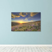 ビタールート山脈と広大な上の夕日 キャンバスプリント (インサイチュ (ウッドフロア))