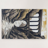 ビダックブリッジ水路山風景 ジグソーパズル (横)