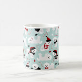 ビチョンフリスクリスマスブルーコーヒーマグ コーヒーマグカップ (中央)