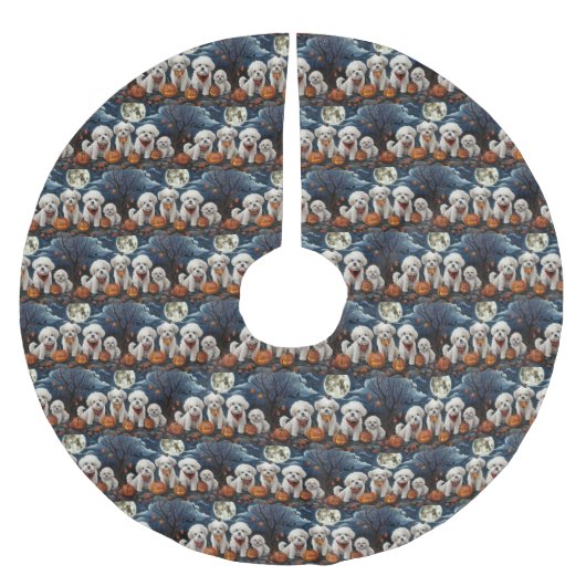 ビチョンフリースハロウィン不気味 ブラッシュドポリエステルツリースカート (正面)