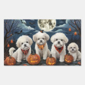 ビチョンフリースハロウィン不気味 長方形シール (正面)