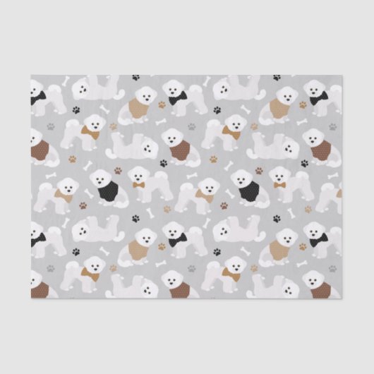 ビチョンフリーズボーンズアンドポーズグレー 薄葉紙 (正面)