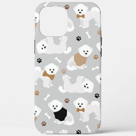 ビチョンフリーズボーンズアンドポーズグレー Case-Mate iPhoneケース (裏面)