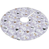 ビチョンフリーズボーンズアンドポーズパープル ブラッシュドポリエステルツリースカート (アングル)