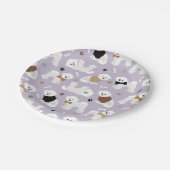 ビチョンフリーズボーンズアンドポーズパープル ペーパープレート (アングル)