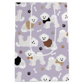 ビチョンフリーズボーンズアンドポーズパープル ミディアムペーパーバッグ (裏面)