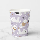 ビチョンフリーズボーンズアンドポーズパープル 紙コップ (左)