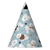 ビチョンフリーズボーンズアンドポーズブルー パーティーハット (左)