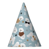 ビチョンフリーズボーンズアンドポーズブルー パーティーハット (右)
