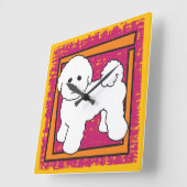 ビチョンフリーズ スクエア壁時計 (傾斜)