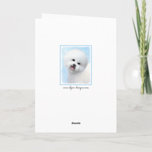 ビチョンフ絵画リーズ-かわいいオリジナルの犬アート カード (裏面)