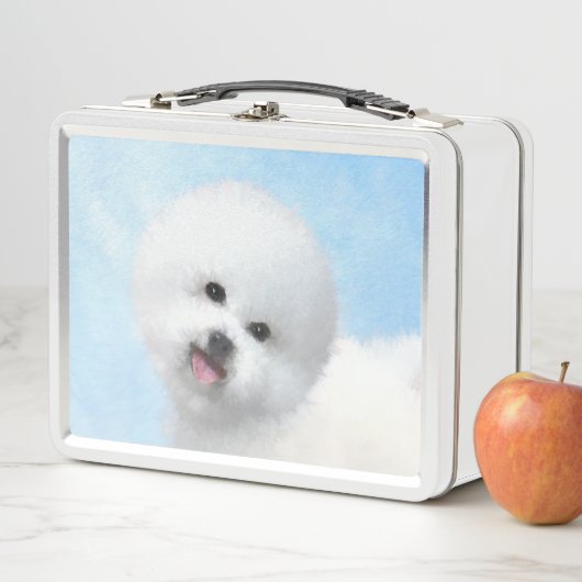 ビチョンフ絵画リーズ-かわいいオリジナルの犬アート メタルランチボックス (インサイチュ)