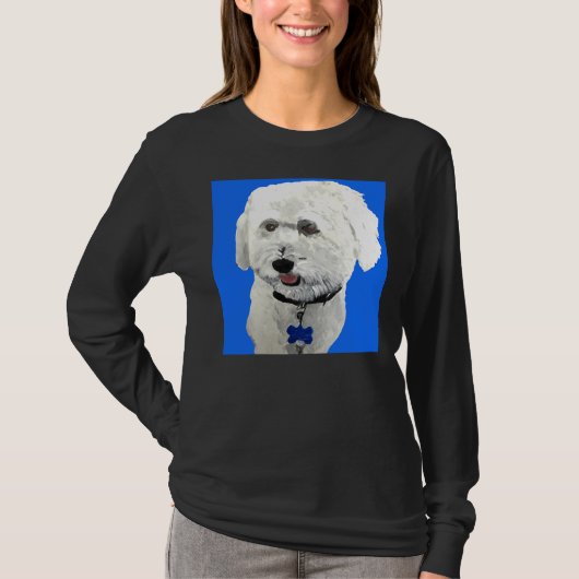 ビチョンプードルブルー Tシャツ (正面)