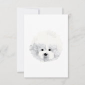 ビチョン・フリーズ犬 サンキューカード (正面)