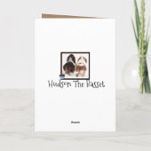 "ビッおもしろいクお尻"バスセットハウンド誕生日カード シーズンカード (裏面)