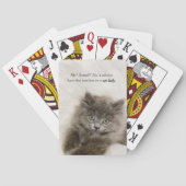 ビッおもしろいクキットン顔猫ミーム トランプ (裏面)