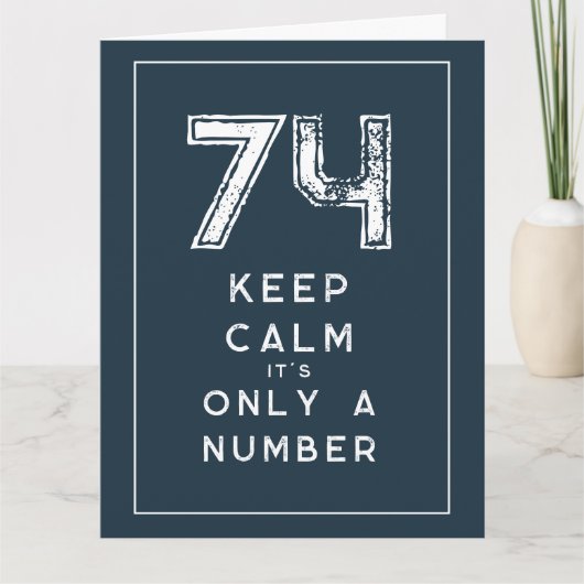 ビッおもしろいク保calmミーム74番目の誕生日カード カード (正面)