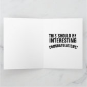 ビッおもしろいク結婚グリーティングカード カード (内部)